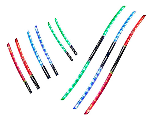 Set De 2 Espadas Luminosas Convertibles Con Efectos De Sonid