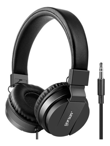 Auriculares Stereo Gorsun Negro Nuevo Modelo Cableado