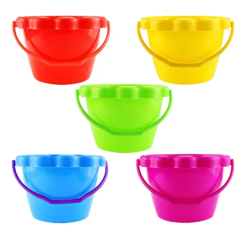 Paquete De 5 Cubos Pequeños De Plástico De 6 Pulgadas...