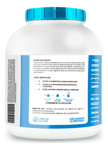 Proteína Whey Hs Hidrolizada D-mon Isolate 2.2 Kg Sabores Natural-