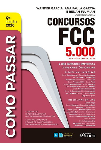 Livro Como Passar Em Concursos Fcc - 5.000 Questões Comenta