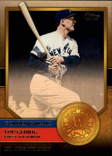 2012 Topps Golden Greats Gg-1 Lou Gehrig Yankees Tarjeta De 