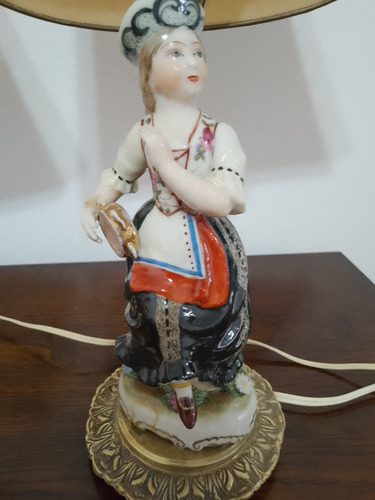 Veladores Porcelana Hombre Mujer Retro 2u. Cd. No Envío. Dorado Beige (Usado)