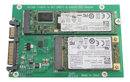 Adaptador Ssd M.2 Ngff Y Msata A Sata 2.5''+ Envío Gratis