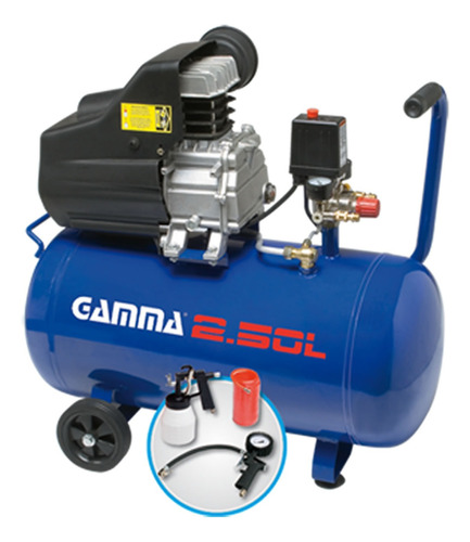 Compresor Gamma G2802k 50 Lts 2 Hp + Kit + 2 Años Garantia 