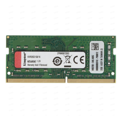 Memoria Ram Kingston Ddr4 16gb 2933 Mhz 260 Pin Para Laptop