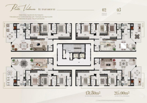 Imagem 4 de 15 de Porto Valencia - 3 Suites Meia Praia Itapema - 3806