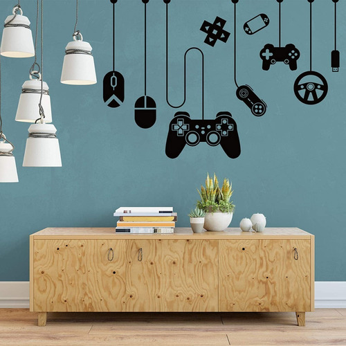 Imagen 3 de 6 de Pack Gamer Adhesivo 20 Diseños Video Juego Vinilo Decorativo
