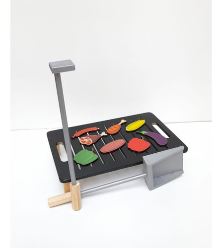 Kit Asador De Madera Didáctico - Juego Niños 