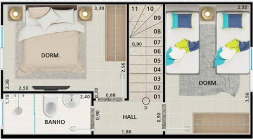 Imagem 2 de 3 de Casa, 2 Dorms Com 54.42 M² - Vila Sonia - Praia Grande - Ref.: Blv73 - Blv73