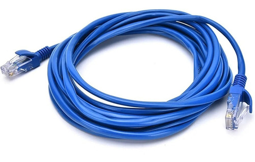 Cabo De Rede Azul 5 Metros Rj45 Crimpado  Ethernet Lan