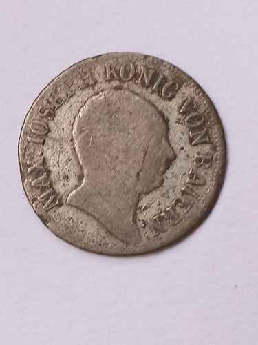 Antigua Moneda 6 Kreuzer Maximilian L 1808