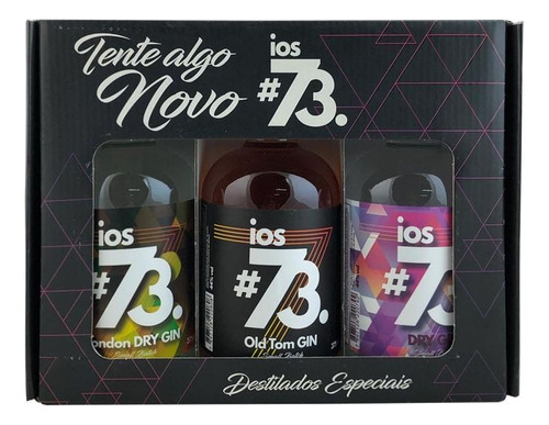 Kit Gin Ios 73 Rio Do Engenho C/ 3 Unidades 375ml