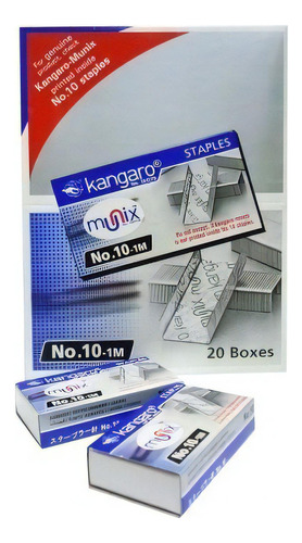 Kit X20 Cajas De Broches Kangaro Nro 10 X 1000 C/u Ganchos