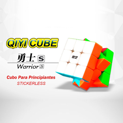Imagen 2 de 10 de Cubo Rubik 3x3 Qiyi Warrior S De Velocidad + Estuche