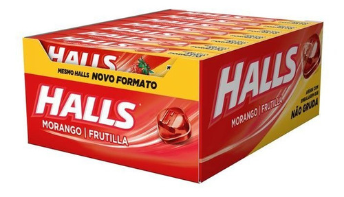 Display De Halls Morango Formato C/42un - Adms