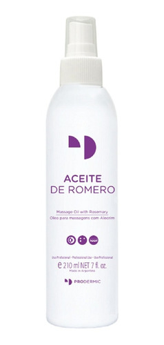 Aceite De Romero 210 Ml Prodermic Masajes Caba