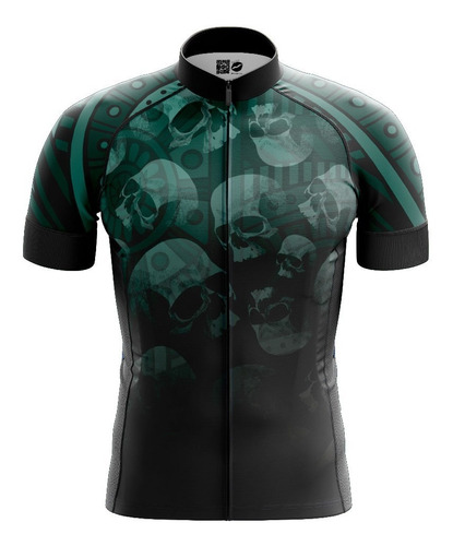 Jersey Ciclismo Maillot M Corta Mtb Calavera Cráneos Pattern