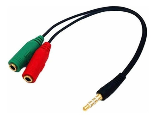 Cable Adaptador Divisor De Audio Microfono Y Auricular 