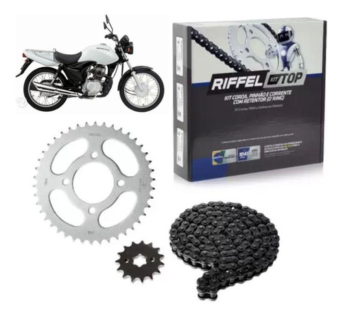 Kit Relação Transmissão Riffel Top Cg 125 Cargo Fan 2009-13