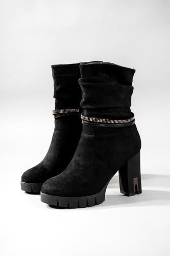 Botinetas Botas Lady Class Rebeca Taco 9cm Mujer Urbanas