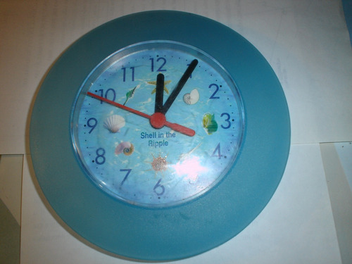 Reloj De Pared Fondo De Mar Vintage Jer