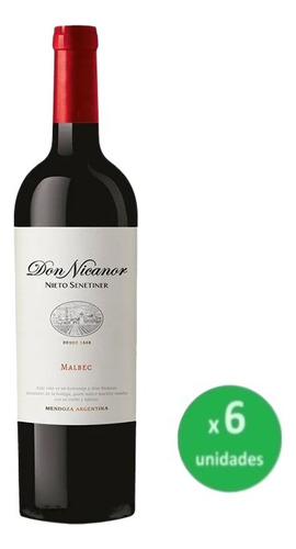 Caja Vino Don Nicanor Malbec 750cc X 6 Unid. - Dh Tienda