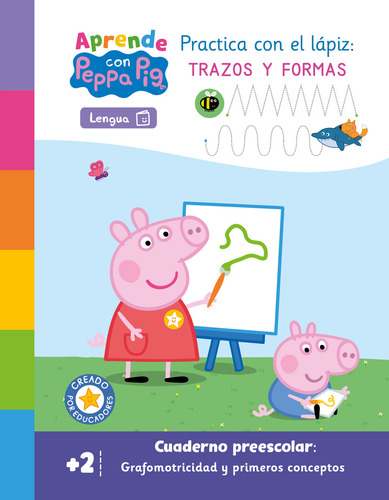 Aprendo Con Peppa. Practica Con El Lápiz: Trazos Y Números, De Hasbro. Editorial Altea, Tapa Blanda En Español, 2023
