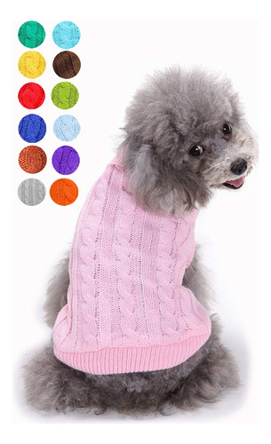 Suéter Para Perros Y Gatos Cálido Clásico De Invierno Rosado