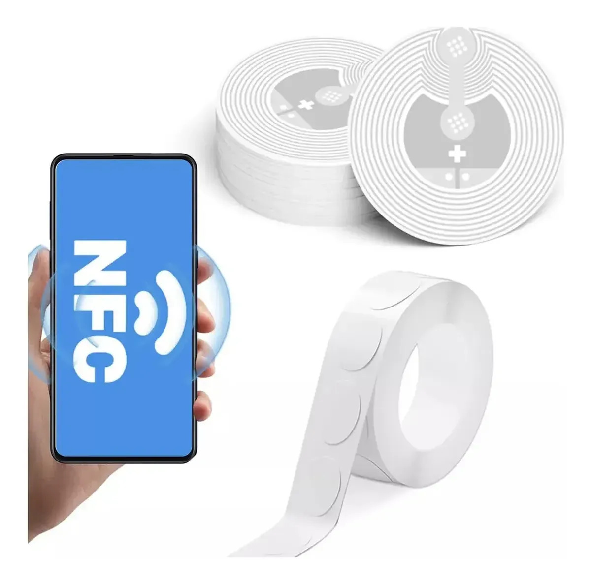 10pzs Etiquetas Tag Ntag215 Nfc Rfid 13.56mhz Android iPhone