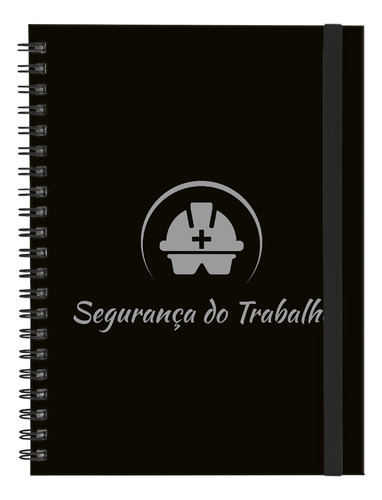 Caderno Universitário Plus Profissões Preto Prata 1 Matéria Cor Seg. Do Trabalho