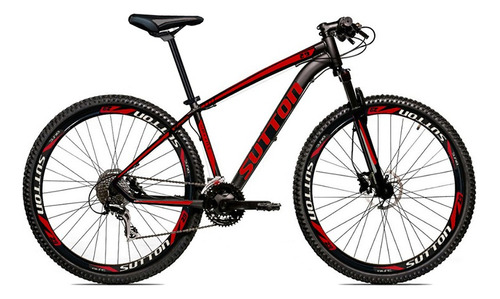 Bicicleta Sutton New 29 24v Shimano Freio Disco Hidraulico Cor Preto/Vermelho Tamanho do quadro 17