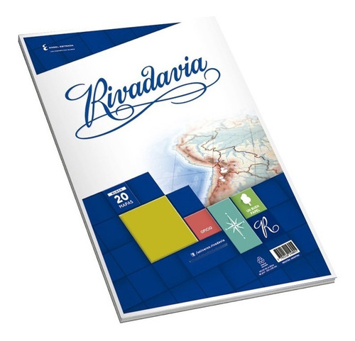 Mapas Rivadavia N°5 Block X20 Argentina Físico Político