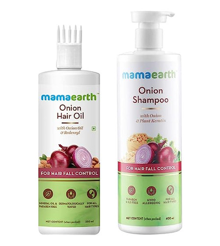 Mamaearth Onion Duo For Hair Fall Control: Onion Hair Oil 25