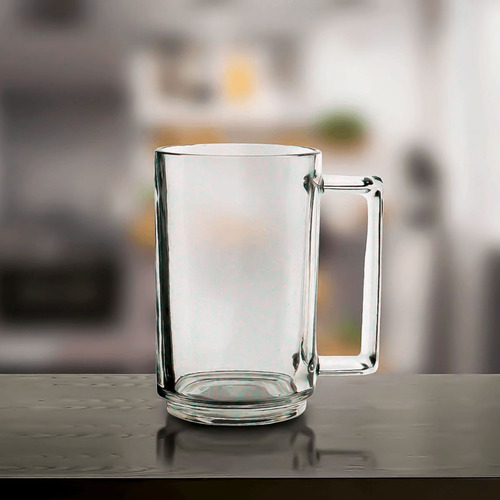 Jogo 2 Canecas Berlin Em Vidro 330ml Cor Branco Liso