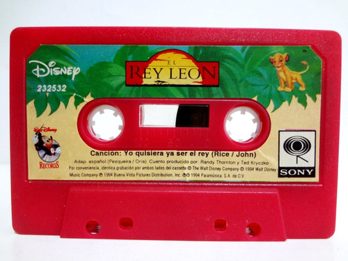 Cassette Disney - Soundtrack El Rey León - (1994) Sony