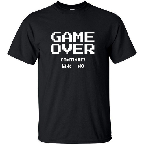 Polera Game Over Continue, Retro, Classic Arcade Games