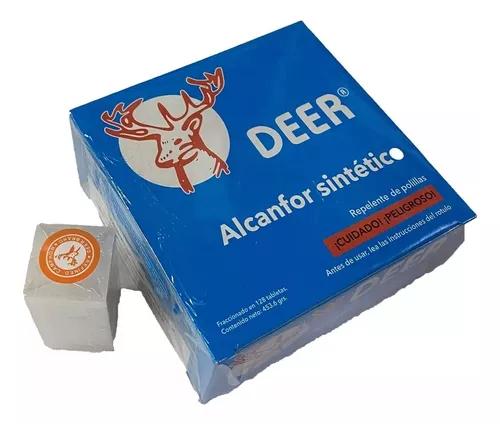 Alcanfor Pastillas Deer Caja X 128 Unidades