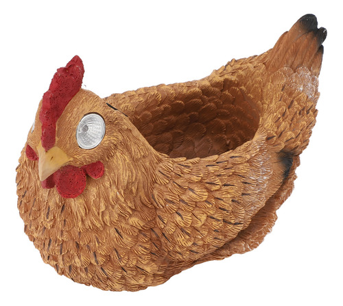 Solar De Resina Con Forma De Maceta De Gallina, Suculenta, C