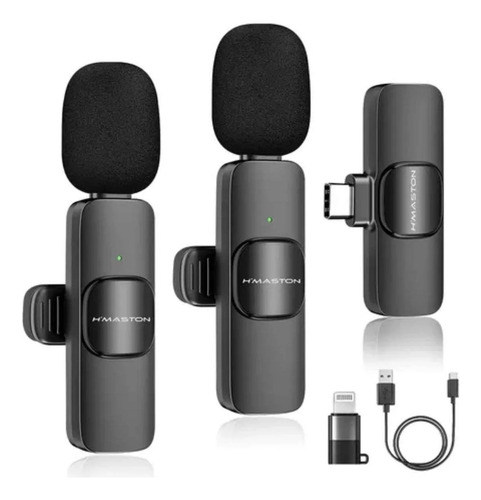Microfone Profissional Lapela Tipo C Com Adaptador Ios Mk17