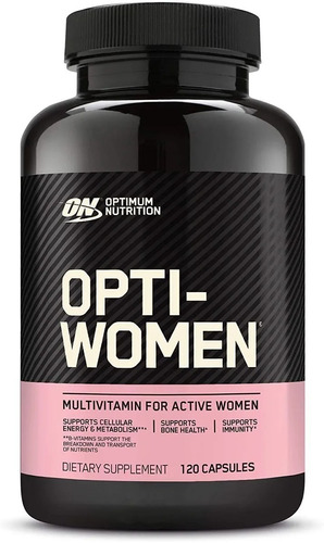 Imagen 1 de 3 de Suplemento En Cápsulas Optimum Nutrition Opti-women Multivitamínico En Frasco