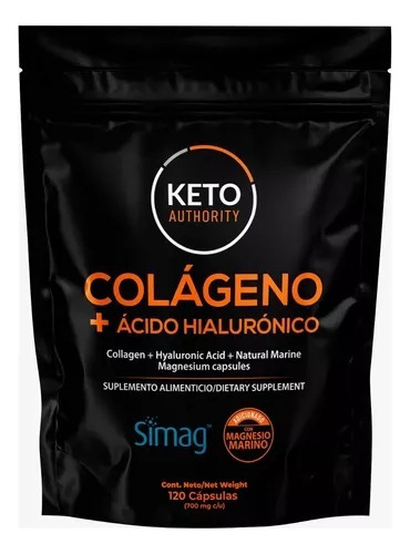 Colágeno + Ácido Hialurónico, Keto Authority; 120 Cápsulas