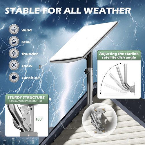 Starlink - Kit De Montaje Ajustable, Soporte De Techo Starli