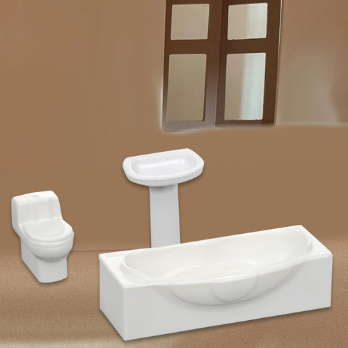 Fregadero, Bañera, Casa De Juguete, Modelo De Inodoro, M