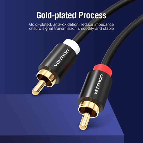 Cable Audio 2rca A 2rca Vention Machos Sonido 3m 10 Piezas