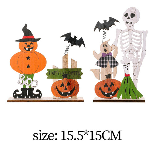 Centros De Mesa De Madera De Halloween Con Murciélago