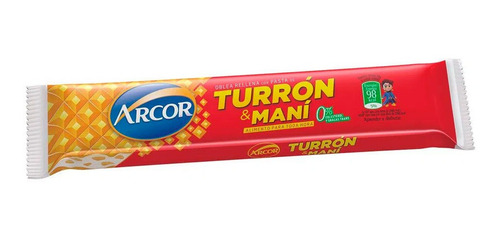 Imagen 3 de 5 de Turron Oblea Arcor Mani 10 Un X 25 Gr