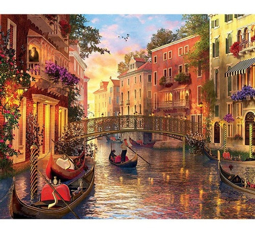 Imagen 2 de 5 de Puzzle Rompecabeza Educa X 1500 Atardecer En Veneciam 17124