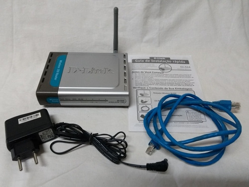 Roteador D-link Di-524 Com 4 Portas Com Wi-fi Usado