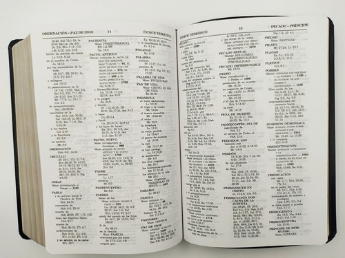 Imagen 8 de 9 de Biblia De Estudio Vida Plena Rvr-1960 Piel Especial Negro